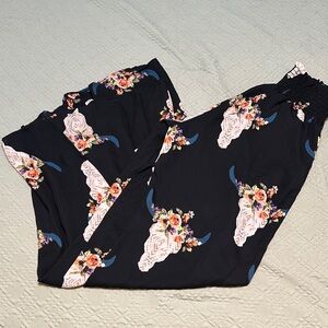 Altar'd State Black Floral Pants